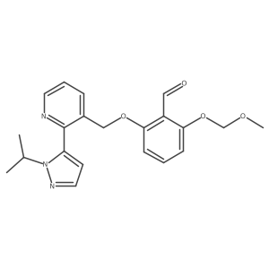 2-((2-(1-isopropyl-1H-pyrazol-5-yl)pyridin-3-yl)methoxy)-6-(methoxymethoxy)benzaldehyde结构式