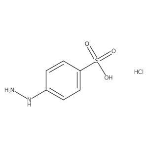 4-Hydrazinylbenzene-1-sulfonic acid hydrochloride结构式