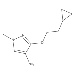 3-(2-cyclopropylethoxy)-1-methyl-1H-pyrazol-4-amine结构式