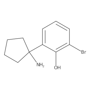 2-(1-Aminocyclopentyl)-6-bromophenol结构式