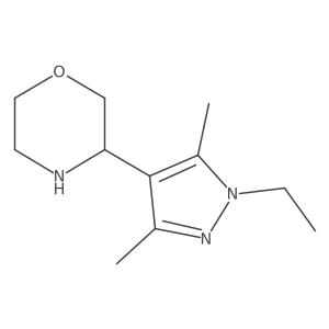 3-(1-Ethyl-3,5-dimethyl-1H-pyrazol-4-yl)morpholine Structure