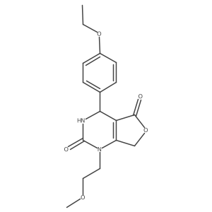 4-(4-ethoxyphenyl)-1-(2-methoxyethyl)-4,7-dihydrofuro[3,4-d]pyrimidine-2,5(1H,3H)-dione Structure