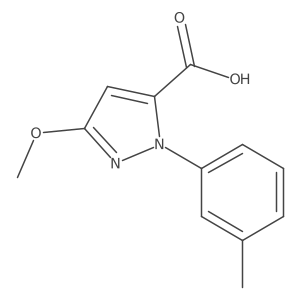 3-Methoxy-1-(m-tolyl)-1H-pyrazole-5-carboxylic acid Structure