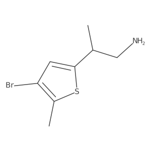 2-(4-Bromo-5-methylthiophen-2-yl)propan-1-amine Structure