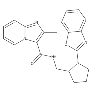 N-((1-(benzo[d]oxazol-2-yl)pyrrolidin-2-yl)methyl)-2-methylimidazo[1,2-a]pyridine-3-carboxamide Structure