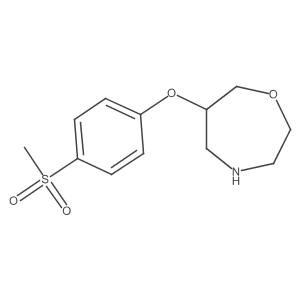 (R)-6-(4-(methylsulfonyl)phenoxy)-1,4-oxazepane结构式