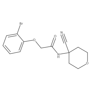 2-(2-bromophenoxy)-N-(4-cyanooxan-4-yl)acetamide结构式