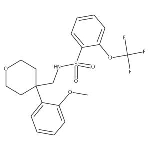 N-((4-(2-methoxyphenyl)tetrahydro-2H-pyran-4-yl)methyl)-2-(trifluoromethoxy)benzenesulfonamide结构式