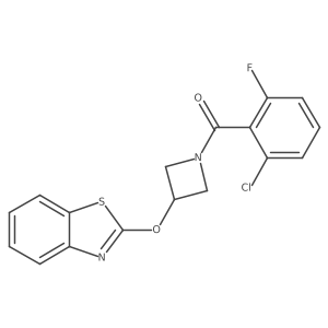 (3-(Benzo[d]thiazol-2-yloxy)azetidin-1-yl)(2-chloro-6-fluorophenyl)methanone Structure