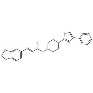 (E)-3-(benzo[d][1,3]dioxol-5-yl)-N-(1-(4-(pyridin-3-yl)thiazol-2-yl)piperidin-4-yl)acrylamide Structure