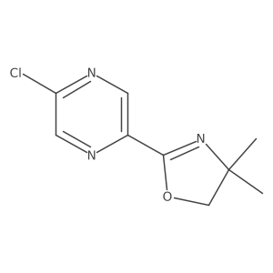 2-Chloro-5-(4,5-dihydro-4,4-dimethyl-2-oxazolyl)pyrazine结构式