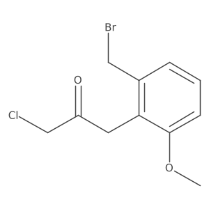 1-(2-(Bromomethyl)-6-methoxyphenyl)-3-chloropropan-2-one结构式