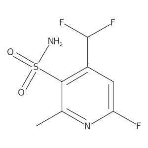 4-(Difluoromethyl)-6-fluoro-2-methylpyridine-3-sulfonamide结构式