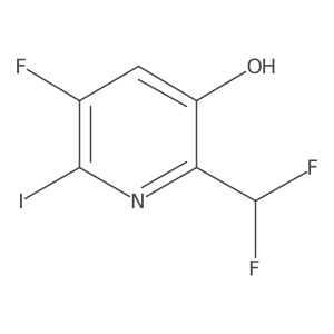 2-(Difluoromethyl)-5-fluoro-3-hydroxy-6-iodopyridine Structure