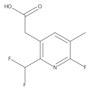 2-(Difluoromethyl)-6-fluoro-5-methylpyridine-3-acetic acid Structure