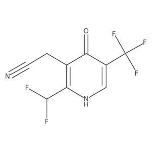 2-(Difluoromethyl)-4-hydroxy-5-(trifluoromethyl)pyridine-3-acetonitrile Structure