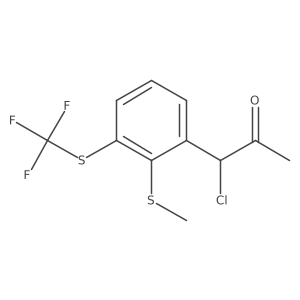 1-Chloro-1-(2-(methylthio)-3-(trifluoromethylthio)phenyl)propan-2-one Structure