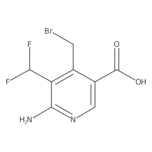 6-Amino-4-(bromomethyl)-5-(difluoromethyl)nicotinic acid结构式