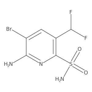 6-Amino-5-bromo-3-(difluoromethyl)pyridine-2-sulfonamide结构式