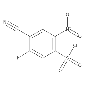 4-Cyano-5-iodo-2-nitrobenzene-1-sulfonyl chloride Structure