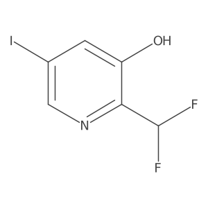 2-(Difluoromethyl)-5-iodo-3-hydroxypyridine Structure