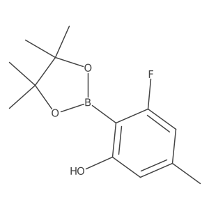 2-Fluoro-6-hydroxy-4-methylphenylboronic acid pinacol ester结构式