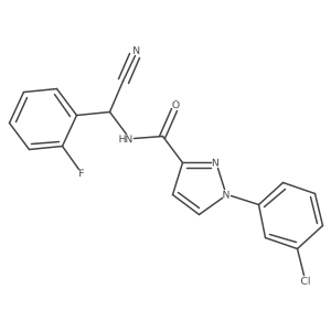 1-(3-chlorophenyl)-N-[cyano(2-fluorophenyl)methyl]-1H-pyrazole-3-carboxamide Structure