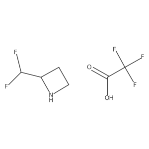 2-(Difluoromethyl)azetidine; trifluoroacetic acid结构式