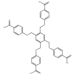 4,4',4'',4'''-((Benzene-1,2,4,5-tetrayltetrakis(methylene))tetrakis(oxy))tetrabenzoic acid结构式