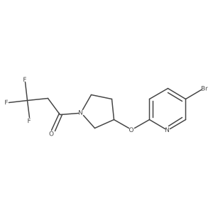 1-{3-[(5-Bromopyridin-2-yl)oxy]pyrrolidin-1-yl}-3,3,3-trifluoropropan-1-one结构式