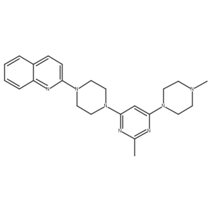 2-{4-[2-Methyl-6-(4-methylpiperazin-1-yl)pyrimidin-4-yl]piperazin-1-yl}quinoline结构式