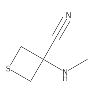 3-(Methylamino)thietane-3-carbonitrile Structure