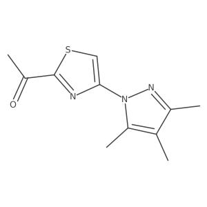 1-[4-(trimethyl-1H-pyrazol-1-yl)-1,3-thiazol-2-yl]ethan-1-one Structure