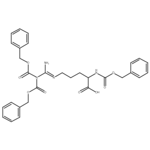 (2S)-2-{[(BenZyloxy)carbonyl]amino}-5-[(di{[(benZyloxy)carbonyl]amino}methylidene)amino]pentanoic acid Structure