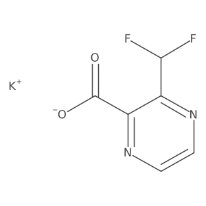 Potassium 3-(difluoromethyl)pyrazine-2-carboxylate结构式