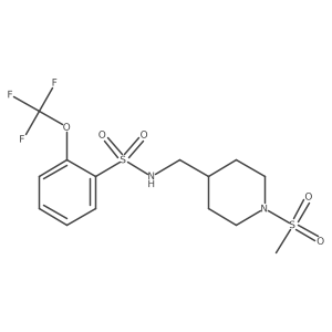 N-((1-(methylsulfonyl)piperidin-4-yl)methyl)-2-(trifluoromethoxy)benzenesulfonamide Structure