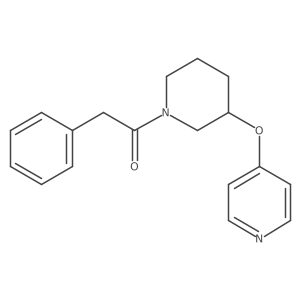 2-Phenyl-1-(3-(pyridin-4-yloxy)piperidin-1-yl)ethanone Structure