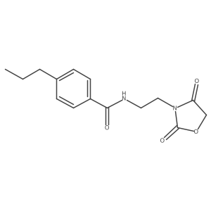 N-(2-(2,4-dioxooxazolidin-3-yl)ethyl)-4-propylbenzamide结构式