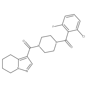 (4-(2-Chloro-6-fluorobenzoyl)piperazin-1-yl)(4,5,6,7-tetrahydropyrazolo[1,5-a]pyridin-3-yl)methanone Structure