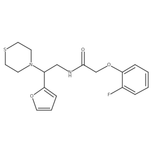 2-(2-fluorophenoxy)-N-(2-(furan-2-yl)-2-thiomorpholinoethyl)acetamide Structure