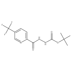 N'-[(tert-butoxy)carbonyl]-5-(trifluoromethyl)pyridine-2-carbohydrazide结构式