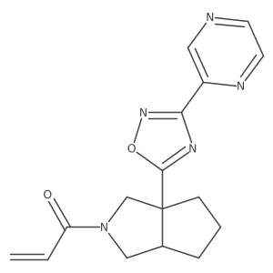 1-[(3aS,6aS)-3a-[3-(pyrazin-2-yl)-1,2,4-oxadiazol-5-yl]-octahydrocyclopenta[c]pyrrol-2-yl]prop-2-en-1-one Structure