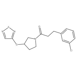 3-(3-Chlorophenyl)-1-[3-(1,2,5-thiadiazol-3-yloxy)pyrrolidin-1-yl]propan-1-one Structure