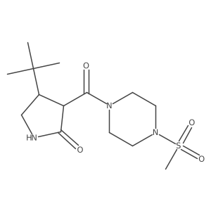 4-Tert-butyl-3-(4-methanesulfonylpiperazine-1-carbonyl)pyrrolidin-2-one Structure