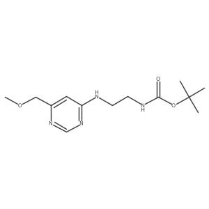 tert-butyl N-(2-{[6-(methoxymethyl)pyrimidin-4-yl]amino}ethyl)carbamate Structure