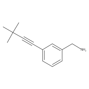 [3-(3,3-Dimethylbut-1-yn-1-yl)phenyl]methanamine Structure