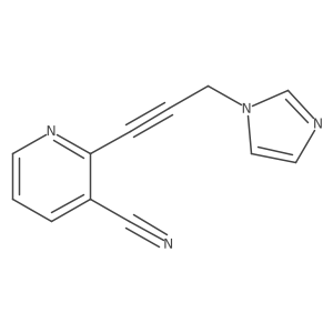 2-[3-(1H-imidazol-1-yl)prop-1-yn-1-yl]pyridine-3-carbonitrile结构式