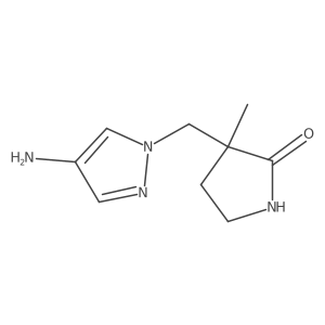 3-[(4-amino-1H-pyrazol-1-yl)methyl]-3-methylpyrrolidin-2-one Structure
