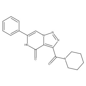6-phenyl-3-(piperidin-1-ylcarbonyl)[1,2,3]triazolo[1,5-a]pyrazin-4(5H)-one Structure