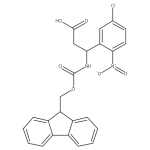 (3S)-3-(5-chloro-2-nitrophenyl)-3-({[(9H-fluoren-9-yl)methoxy]carbonyl}amino)propanoic acid Structure